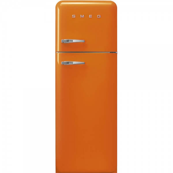 Smeg FAB30ROR5 Stand-Kühl-/Gefrierkombination Orange 50's Retro Style Rechtsanschlag