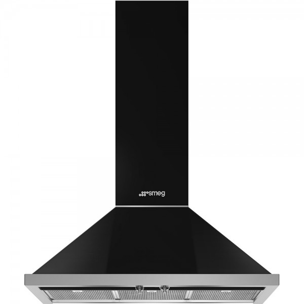 Smeg KPF9BL Dekor-Wandhaube Schwarz 90cm Portofino