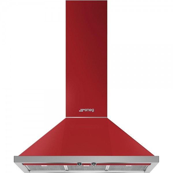 Smeg KPF9RD Dekor-Wandhaube Rot 90 cm Portofino