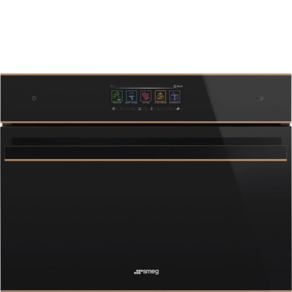 Smeg SO4606WAPNR Kompakt-Einbaubackofen 45cm OMNICHEF Dolce Stil Novo Eclipse-Schwarzglas