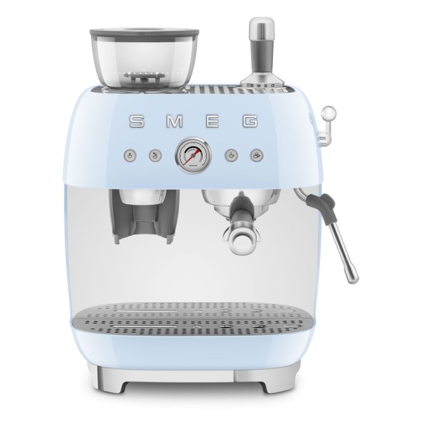 Smeg EGF03PBEU Espressomaschine mit integriertem Mahlwerk 50's Style Pastellblau