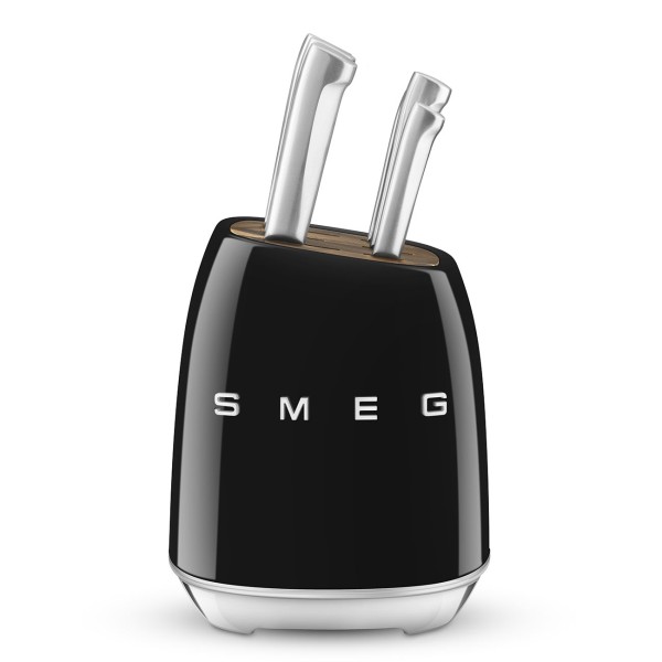 SMEG KBSF02BL Messerblock Schwarz 50's Style