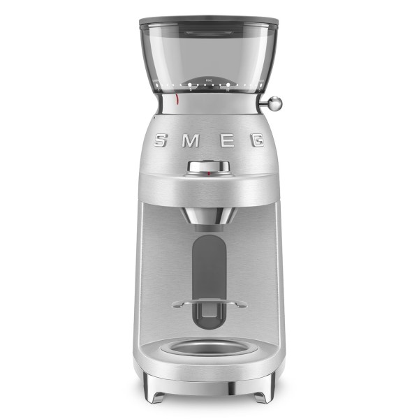 Smeg CGF02SSEU Minipro Espresso-Kaffeemühle Gebürstetes Aluminium 50's Style