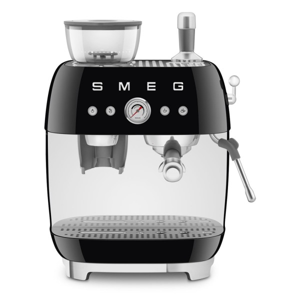 Smeg EGF03BLEU Espressomaschine mit integriertem Mahlwerk 50's Style Schwarz