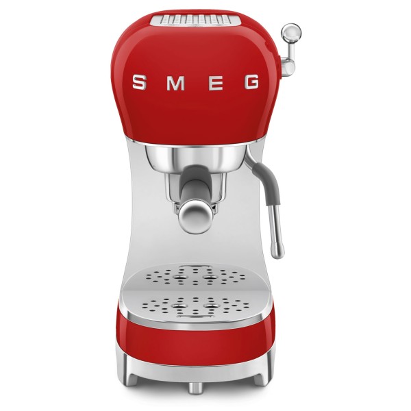 Smeg ECF02RDEU Espressomaschine mit Siebträger 50's Style Rot
